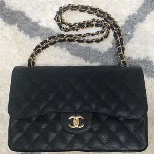 Chanel Classic Jumbo Double Flap Black Caviar
